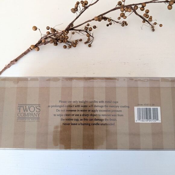 Mercury Lights Set Of 3 Glass Votive Candleholders - Picture 5 of 7